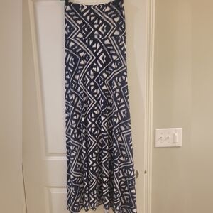 Honeylove Navy and White Maxi Skirt